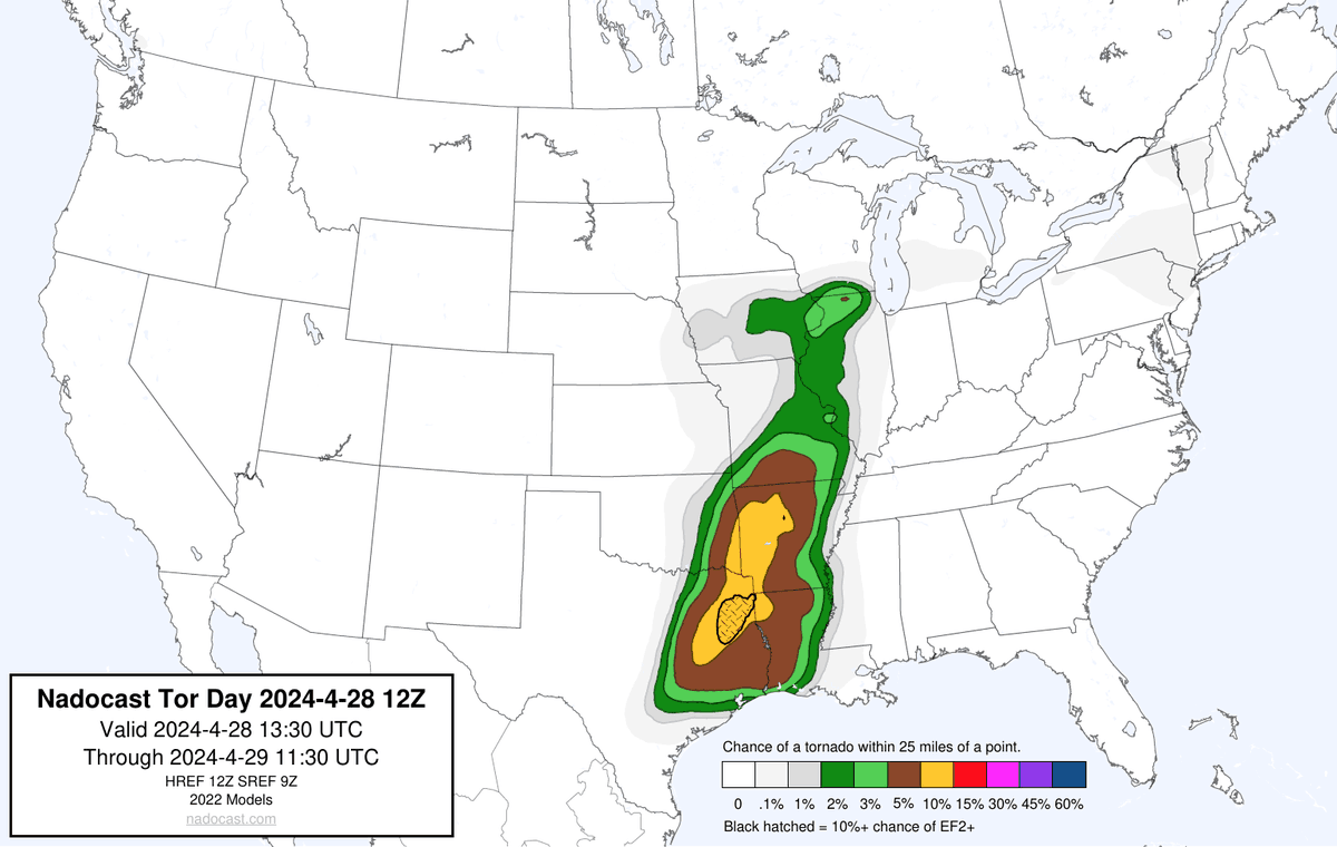 12Z Day Tornado Forecast (New New 2022 Models)