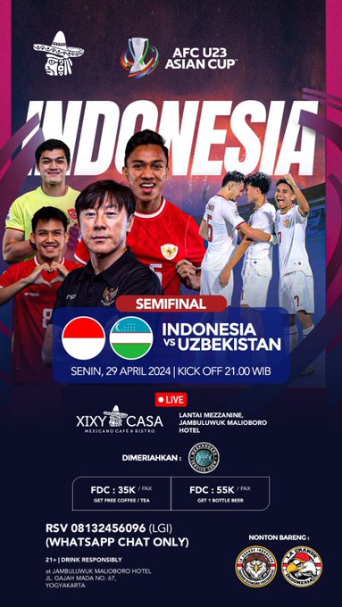 Mau Nonton Performa Timnas Indonesia U-23 di Laga Semifinal Piala Asia vs Uzbekistan, Ini Lokasi Nobar di Wilayah Jogja dan Sekitarnya
            - galeri foto