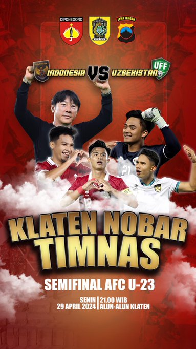 Nobar Indonesia vs Uzbekistan di Jogja