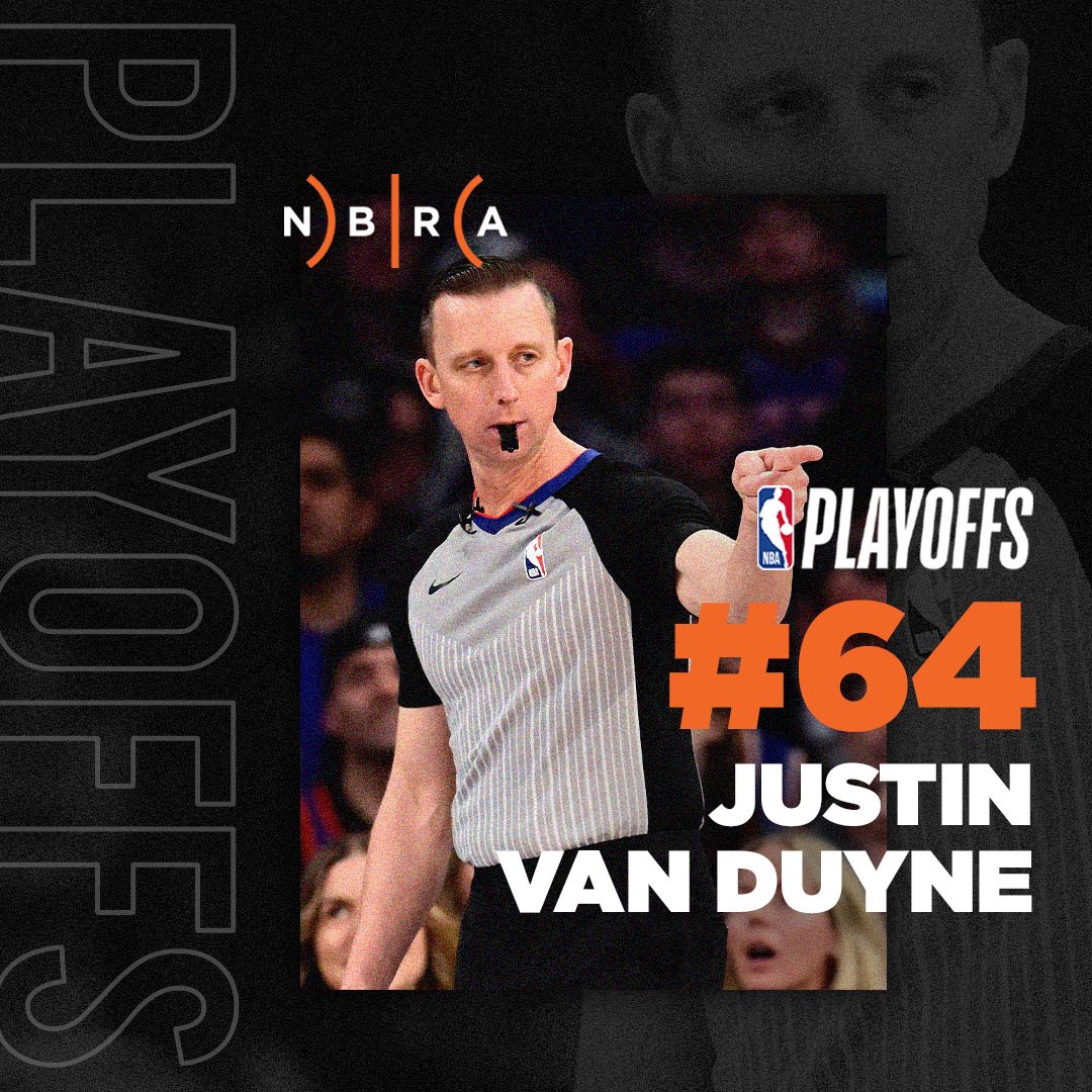 #NBAPlayoffs EAST 1ST ROUND – GAME 4 ⏰ 1PM ET 🏀 @nyknicks at @sixers 🏀 #16 Guthrie, #4 Wright, #64 Van Duyne 📺 ABC #NBA #NBAReferees Alternate Official: Derrick Collins