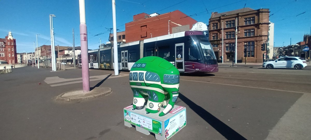 Tram Elephant and a Blackpool Tram @Blackpooltrams @visitBlackpool @Fotter1965