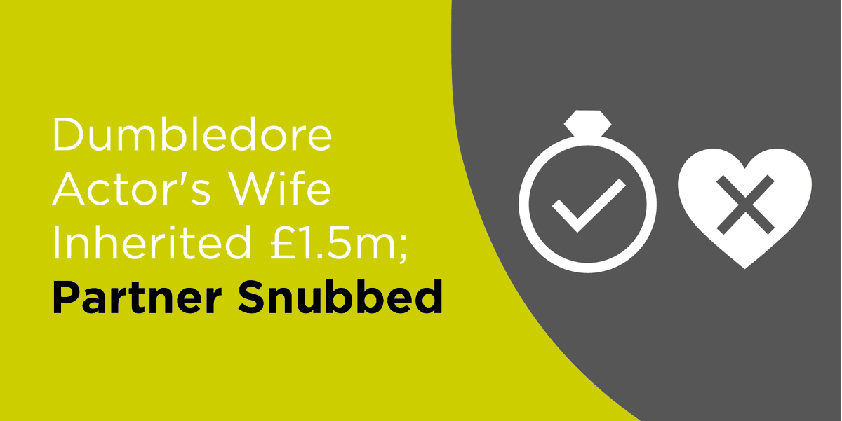 Harry Potter's Michael Gambon left £1.5m to his wife, leaving his girlfriend with nothing. 

Read our blog on the importance of will updates: loom.ly/oqUIMD4

#Law #Wills #EstatePlanning #Inheritance #LegalInsights