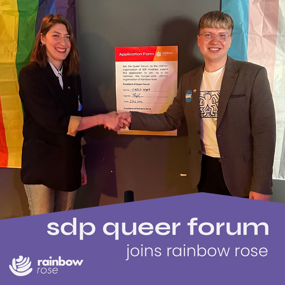 This weekend, we also welcomed the application of the newly established SDP Queer Forum of @SDPHrvatske to join our organisation. In one of their first EU election campaign events, the SDP continues to show their allyship with the LGBTIQ+ community.