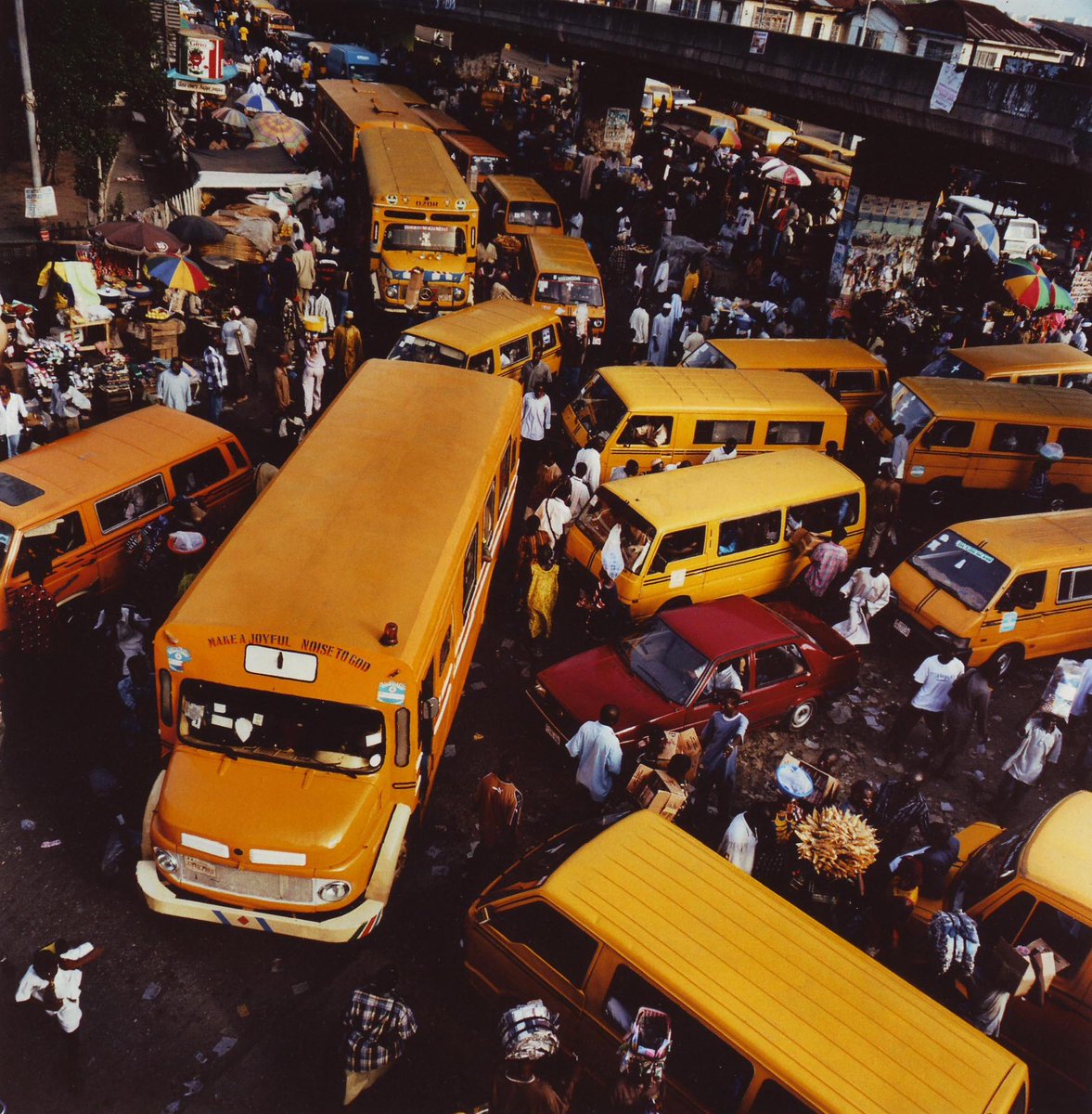 Nigeria. Lagos traffic jam. 2003.