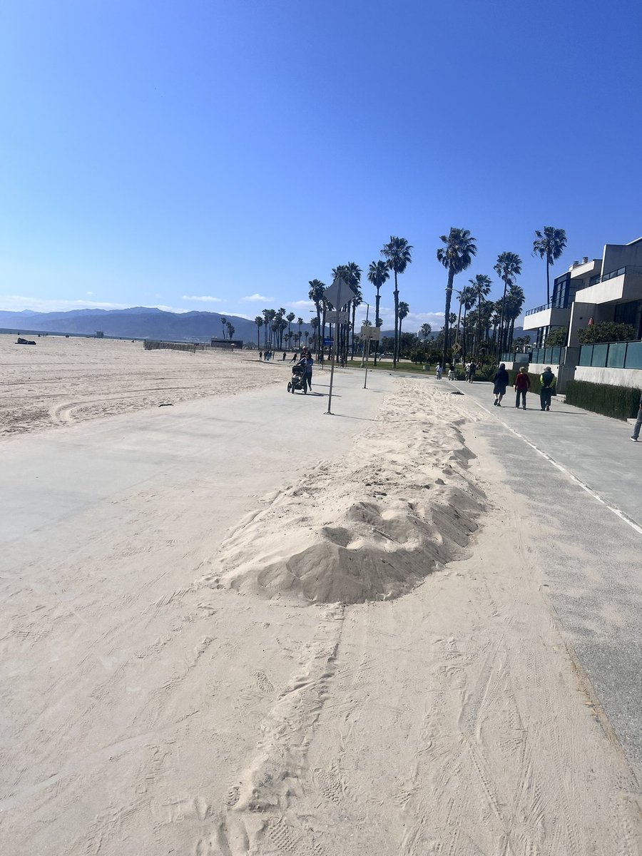 This sand bank has been creating problems for three weeks+. 

It was covered during CicLaVia.

The woman who fractured her elbow is most certainly going to sue. 

When can this be corrected?

@lacdbh 
@LACityParks 
@LACoLifeguards