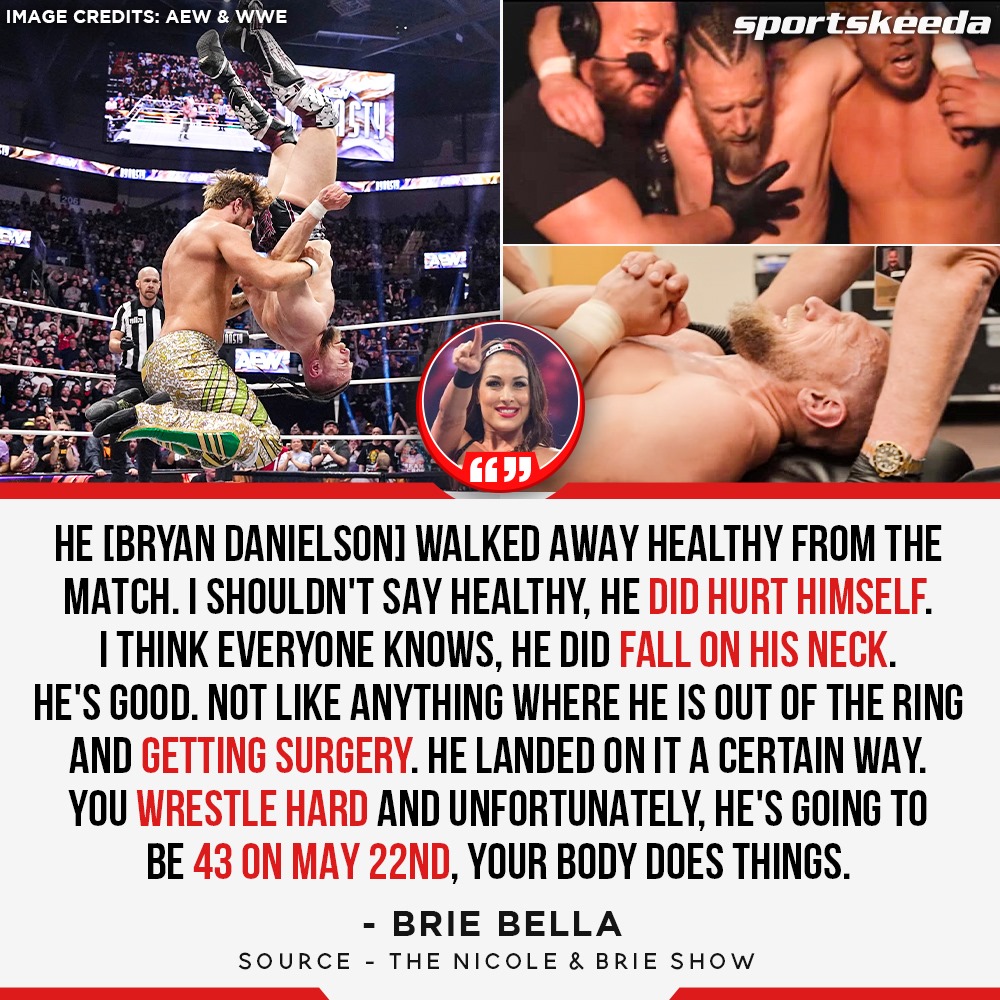 #BrieBella provides health update on husband #BryanDanielson following neck injury scare against #WillOspreay.