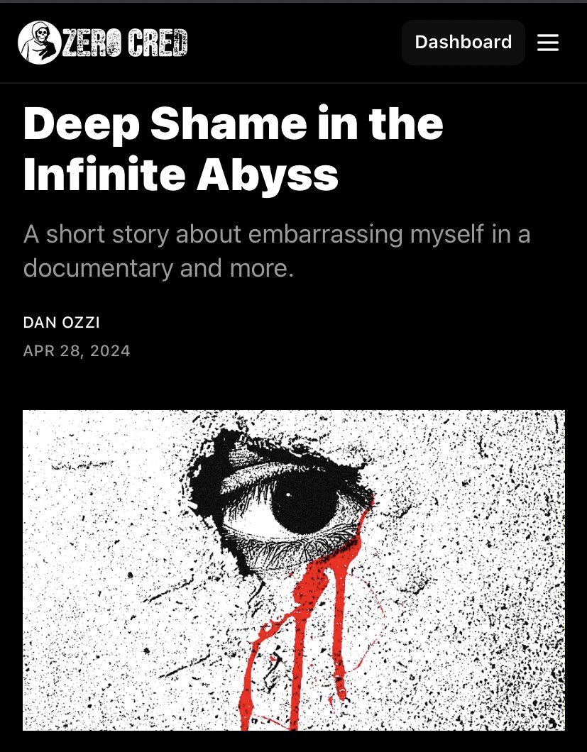 wrote about making an ass of myself this week plus other fun crap danozzi.substack.com/p/deep-shame-i…