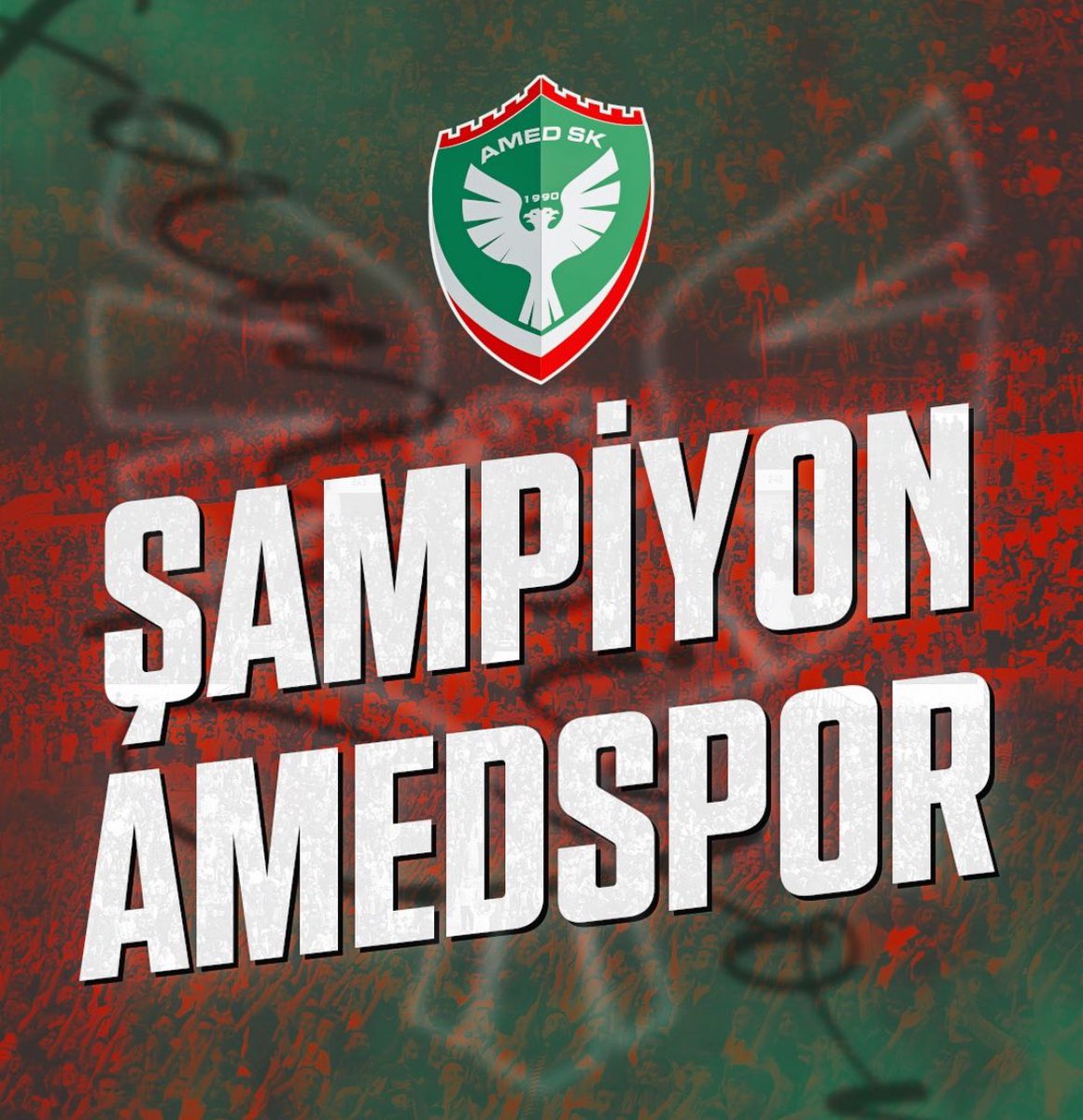 TFF 2. Lig sezonunu şampiyon olarak tamamlayarak 1. Lig’e yükselen #Amedspor’u tebrik ediyor, yeni sezonda başarılar diliyorum..