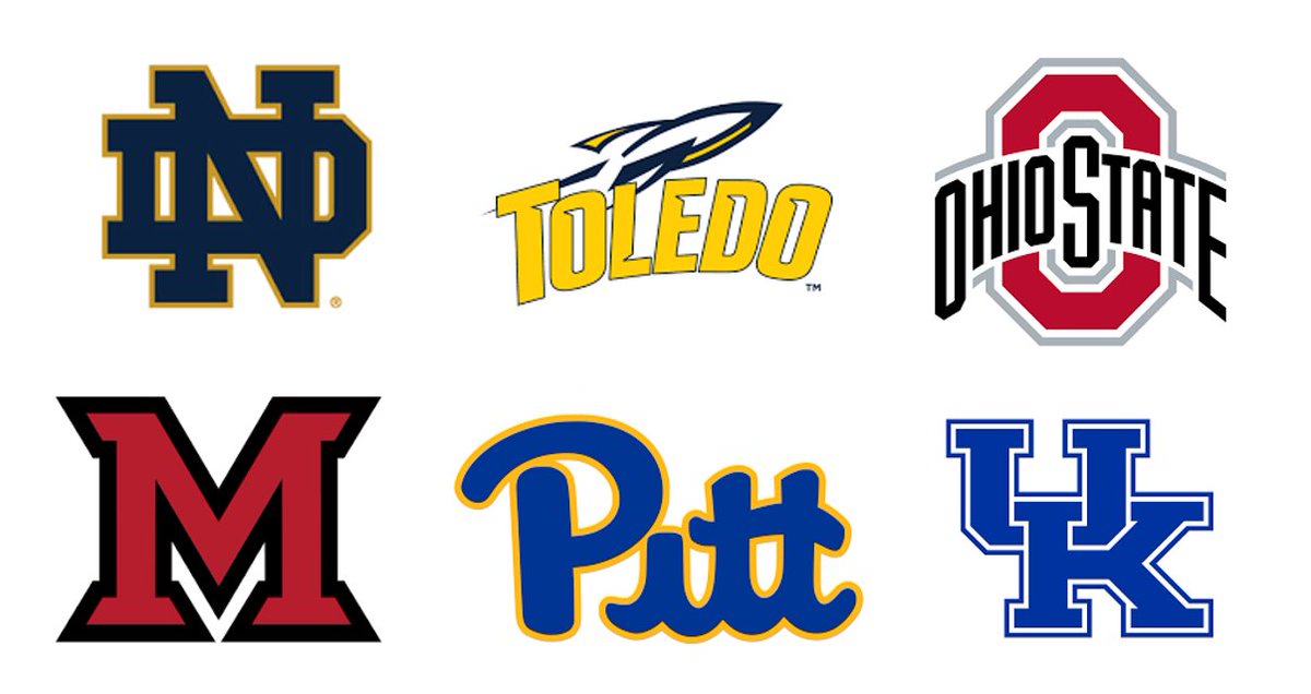Finally settled after my spring visits! I got to see first hand the great coaching at these programs. Thank you to all the coaches and recruiting staff for the invites and hosting these visits! #goldsup @NDFootball @ToledoFB @OhioStateFB @MiamiOHFootball @Pitt_FB @UKFootball