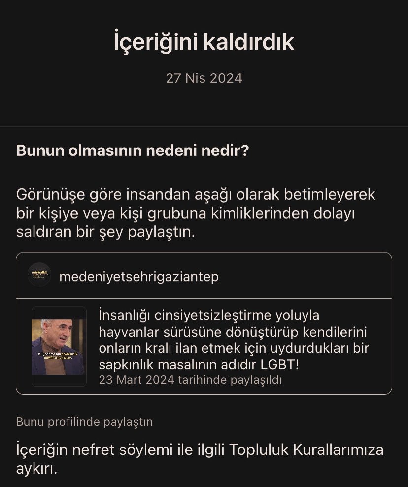 ⚠️ Lütfen dikkat! 🔴 Yine bir gönderimiz Instagram tarafından kaldırıldı. Her geçen gün daha da kısıtlanıyoruz! Sizleri desteğe çağırıyor, gönderilerimizi beğenip, kaydedip, yorum yaparak bize destek olmaya davet ediyoruz.