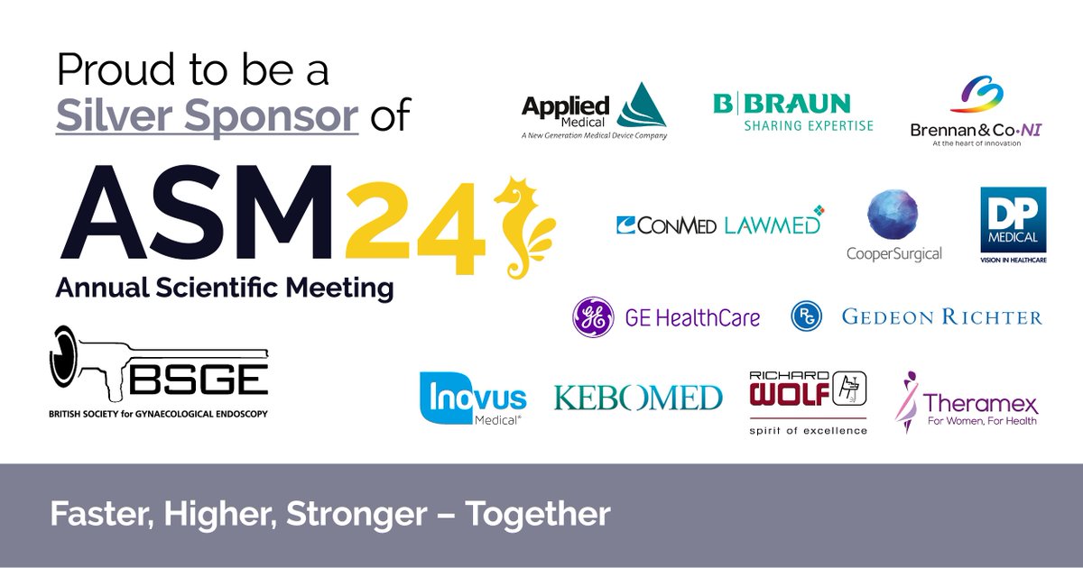 The theme for #BSGE2024 is #FasterHigherStrongerTogether. Thanks to our sponsors for supporting @TheBSGE in sharing knowledge, skills and best practice in minimal access gynaecological surgery. See comments for some key sessions in Belfast that reflect the conference theme