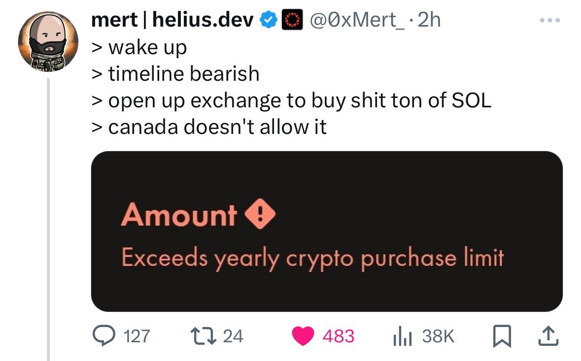Dựa theo các chia sẻ trên X, người Canada không thể mua nhiều Crypto vì họ đã bị giới hạn số lượng có thể mua hàng năm. Sau khi tìm hiểu về quy định, thì quả là như vậy. Theo quy định của Cơ quan Quản lý Chứng khoán Canada (CSA), cư dân Canada ở một số…