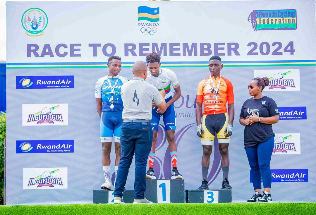 Race to Remember 2024, Podium Photos: Men U23 : 113 Km 1-Aman Awet (CMC World Cycling Center): 2h39'40' 2-Tuyizere Etienne (Java Inovotec): 2h40'15' 3-Ngendahayo Jeremie (May Stars) : 2h40'16' #RaceToRemember2024