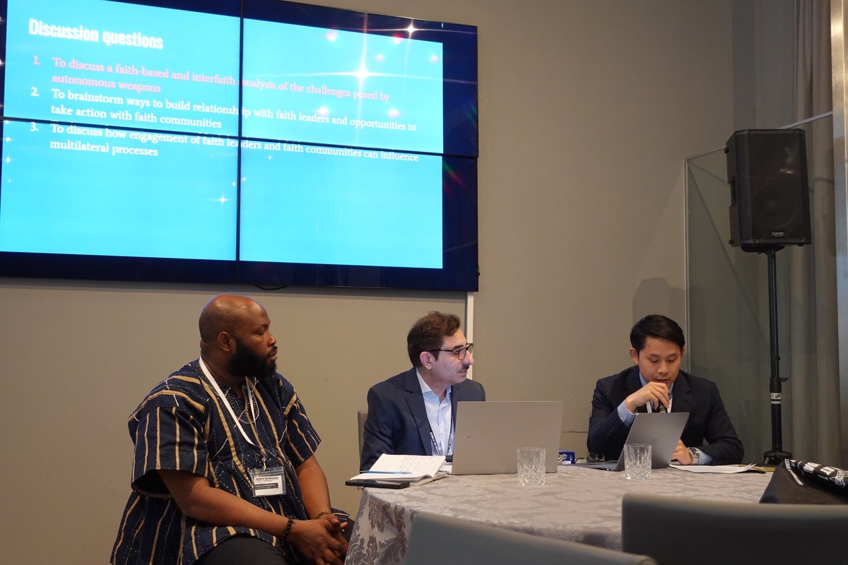 .<a href="/razashahkhan1/">Raza Shah Khan</a> <a href="/Adebayoanthon14/">Adebayo Anthony Kehi</a>  and <a href="/Hayatosgi1118/">Hayato Sadavrati</a>  Spoke about #interfaith perspectives on #AWS and 🧠 ways to build relationships with faith leaders that can influence #multateral processes. 

#ActionAtTheCrossroads
