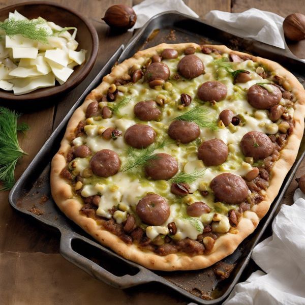 Check out today's recipe: Rustic Chestnut, Sausage, and Fennel Flatbread. A delicious and hearty flatbread topped with a flavorful combination of roasted chestnuts, savory sausage, and fragrant fennel. buff.ly/3QfkV1R #cooking #food #recipeideas #AI