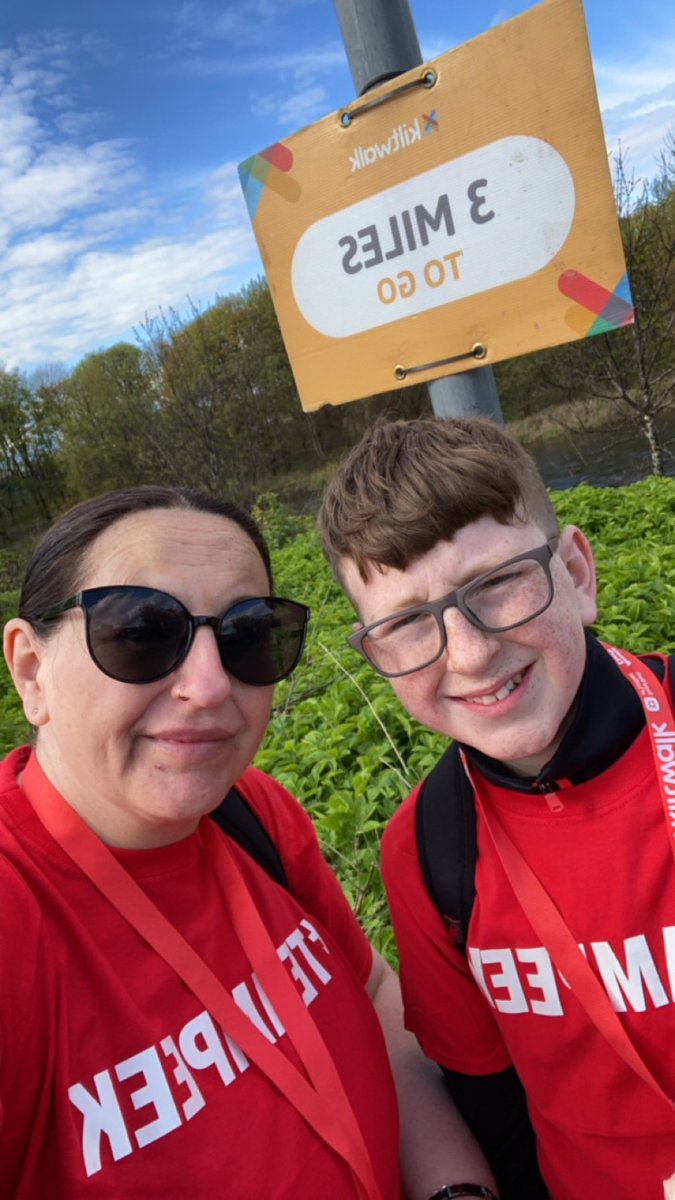 Nearly there we have both thoroughly enjoyed doing the @thekiltwalk for @PEEK_project_ ❤️ #TEAMPEEK