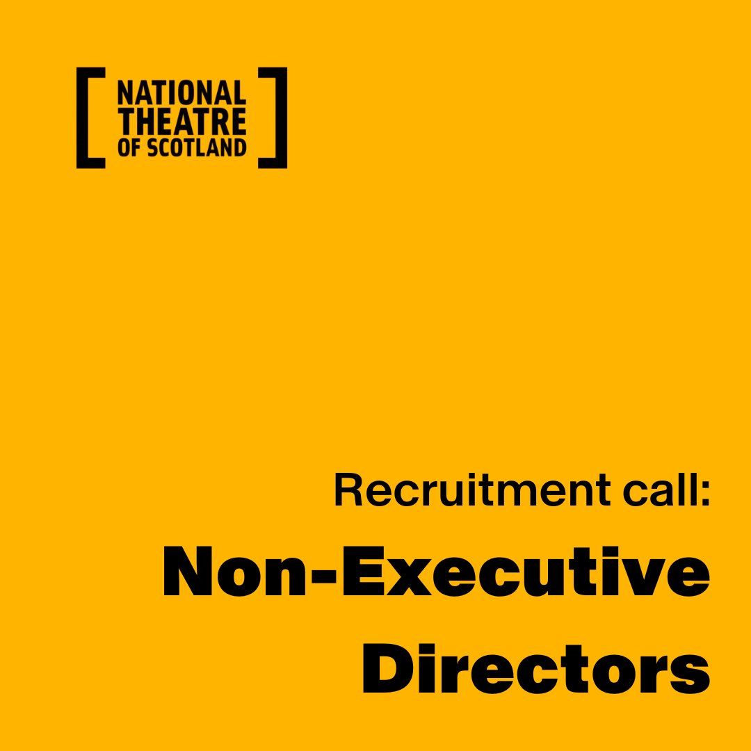 📢 NEW OPPORTUNITIES 📢 We are seeking to recruit two Non-Executive Directors who share our passion for theatre and the arts to support our collective responsibility to develop our vision and our people DEADLINE: FRI 3RD MAY #ArtsJobs FIND OUT MORE nationaltheatrescotland.com/jobs/non-execu…