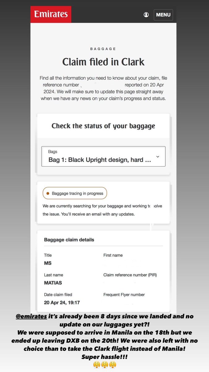 @EmiratesSupport @emirates #delayedflight #cancelledflight #delayedbaggage 🤯🤯🤯