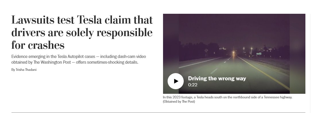 I am not sure what @elonmusk  has doen to anger the Washington Poat  ... but  ... $TSLA and @Teslaconomics  are getting some press!