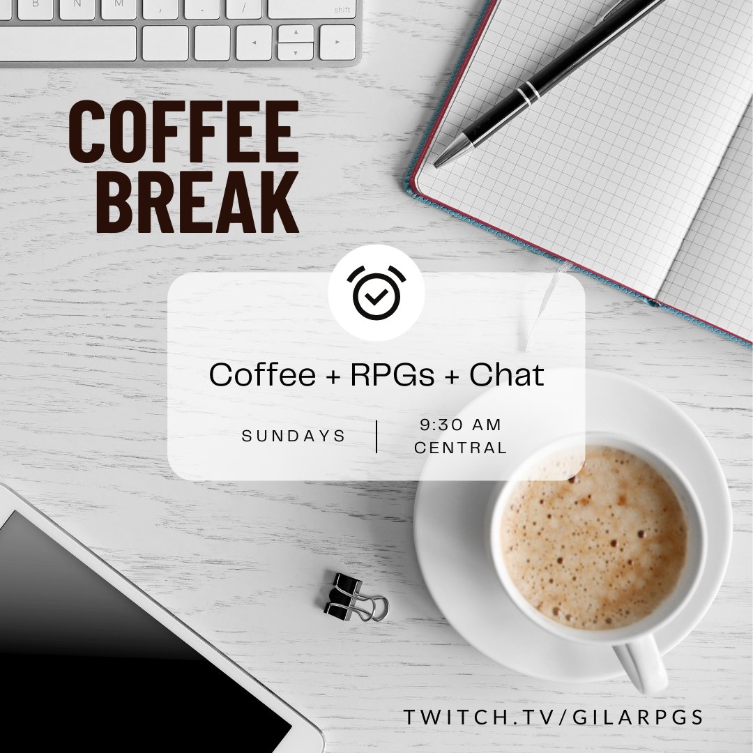 And if you want to start looking forward to next week's Coffee Break, I've got return guest @pangalactic! Can't wait to catch up with Chris. Hope to see you all there!