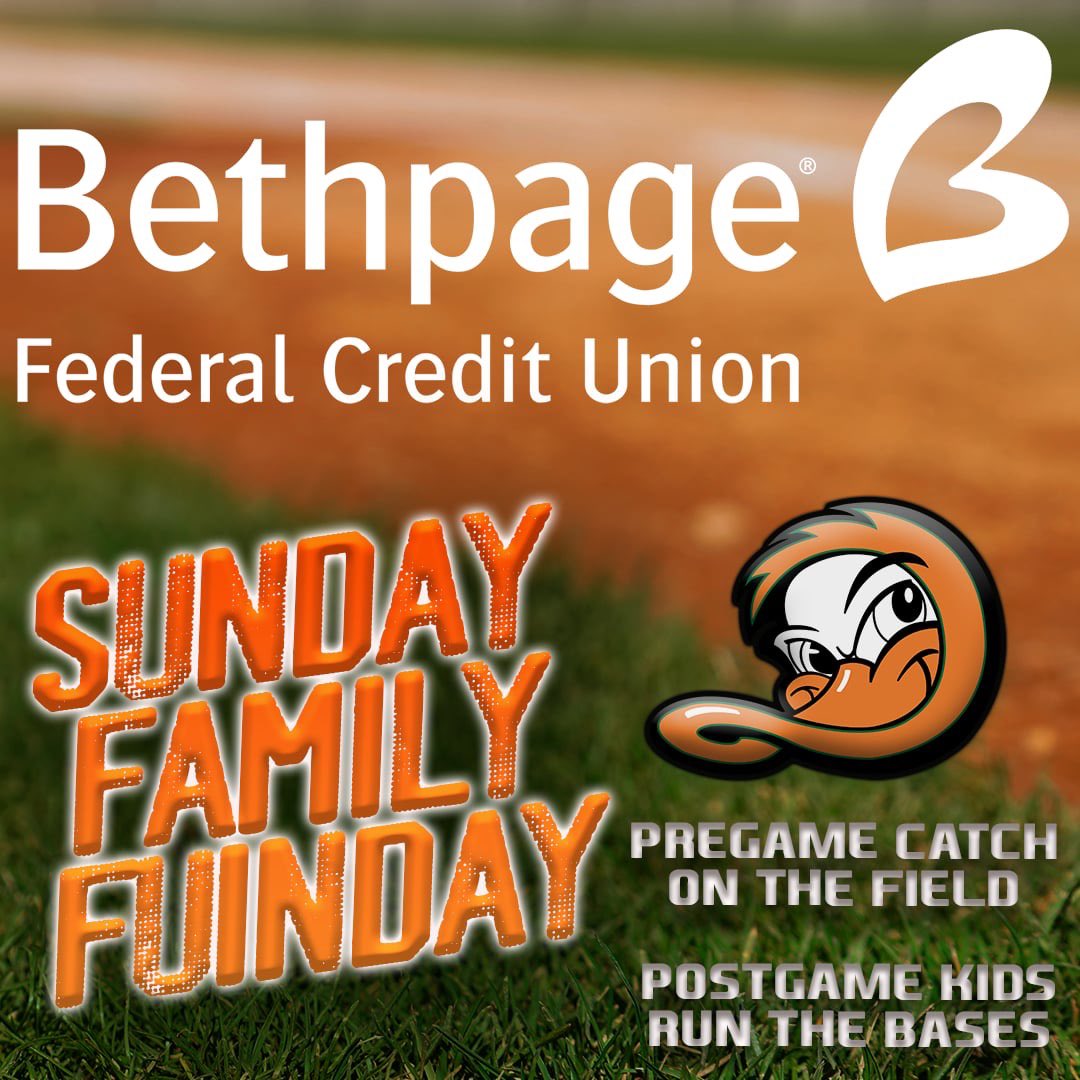IT’S @LoveBethpage SUNDAY FAMILY FUNDAY!☀️ ⚾️ Pregame Catch on the Field ⚾️ Postgame Kids Run the Bases