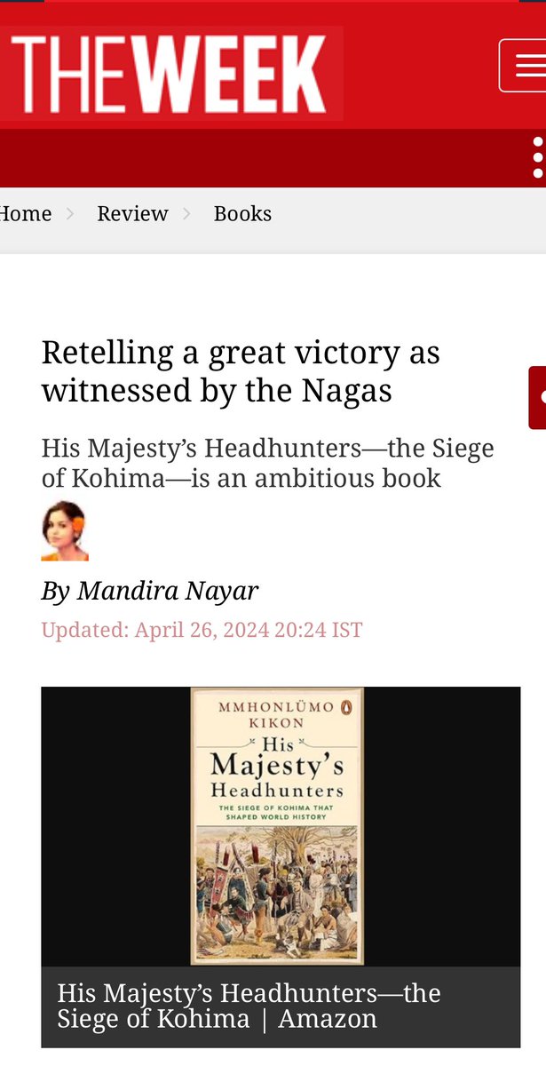 In which the granddaughter of Kuldeep Nayar writes a review in The Week of my book! Thank you @mandira_nayar for the wonderful review! theweek.in/review/books/2…