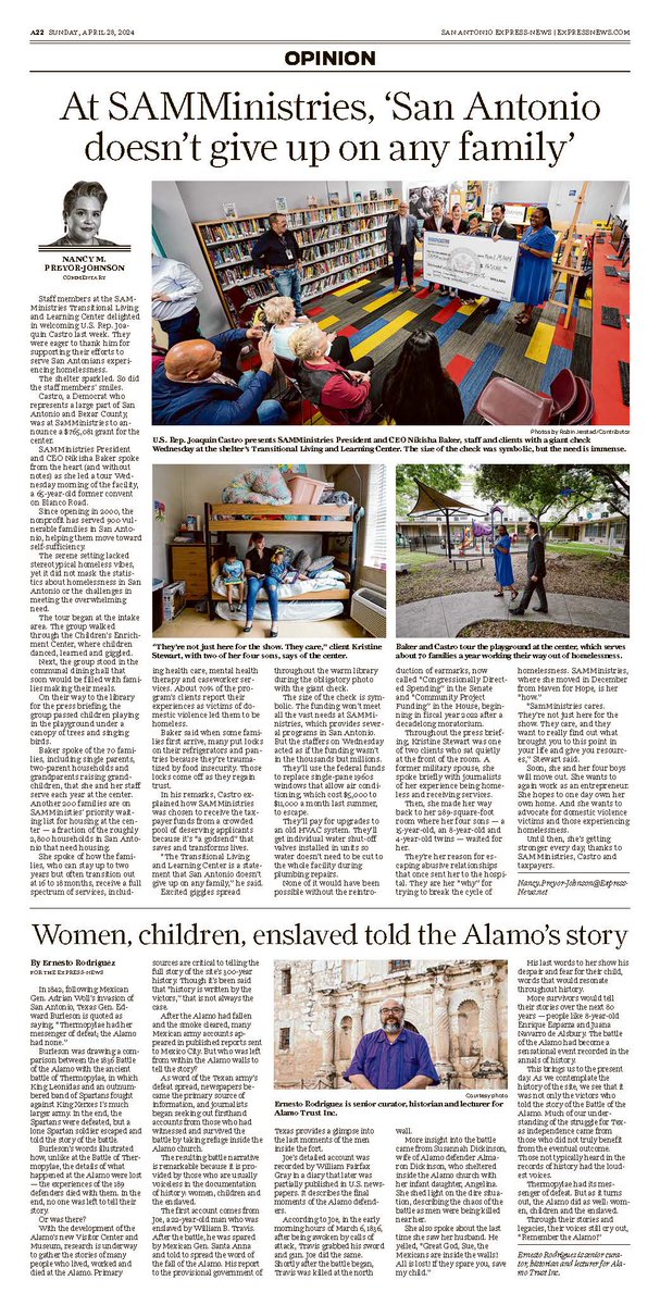 Sunday opinion. Our editorial about Abbott quashing free speech at UT. @caryclack writes about @ElectPhyllisD3's cancer diagnosis and treatment. @gilgamesh470 on the slow progress with Ready to Work. @nancypjohnson visits SAMMinistries + a fascinating commentary about the Alamo.