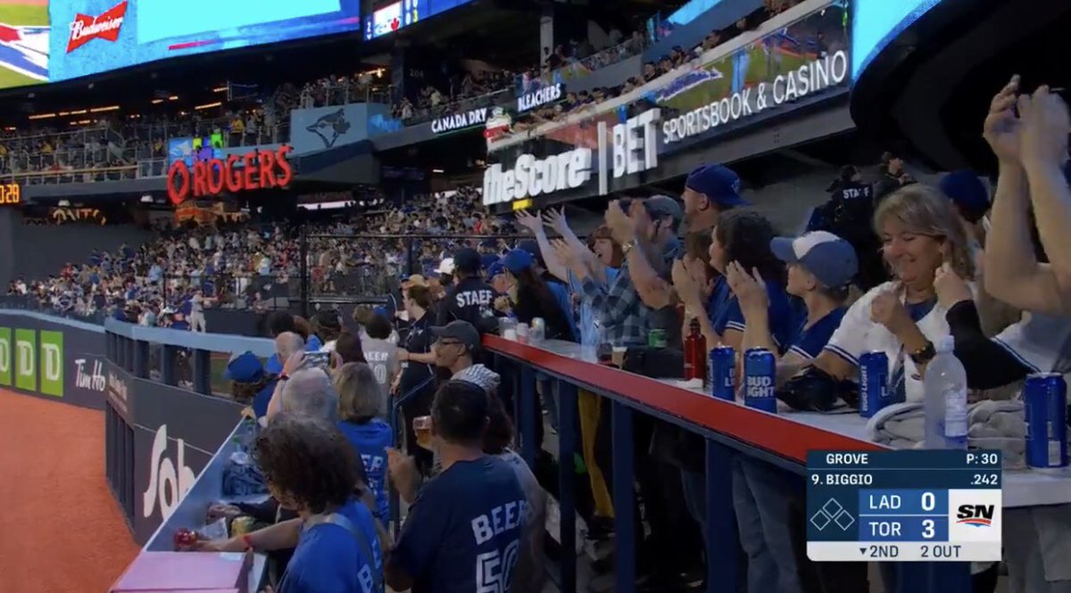The camera caught me worshipping Kirk’s first home run of the year immediately after I confidently stated that I’ve only seen him make it to first base, and I’ve never been so happy to have him hit that statement back in my face
