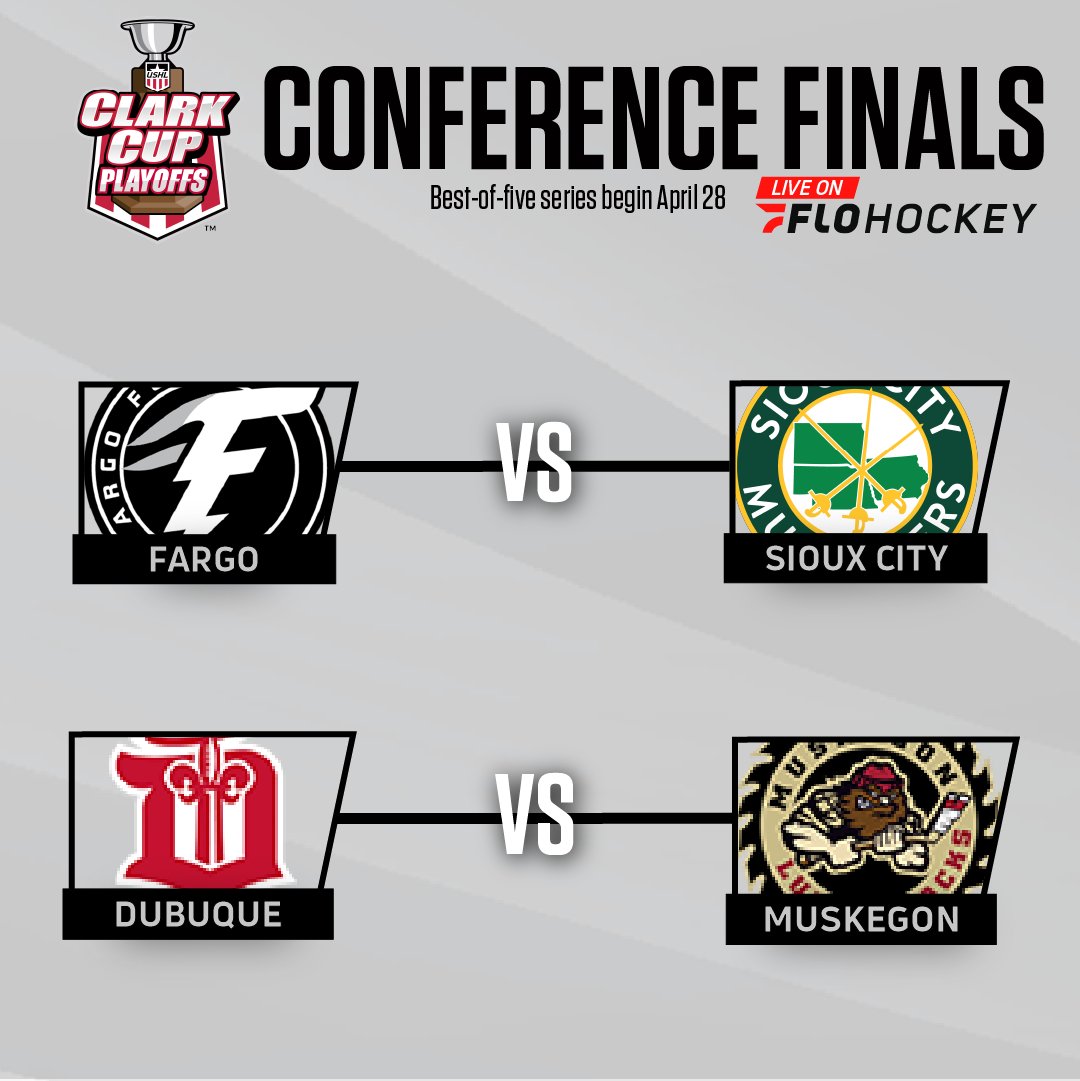 THE @USHL CONFERENCE FINALS ARE HERE! Are you ready for 'em? Don't worry, you can make sure you're set for the action with the latest from @ryan_sikes10 👀 📰: flosports.link/3UBbYT8 #USHL #ClarkCup