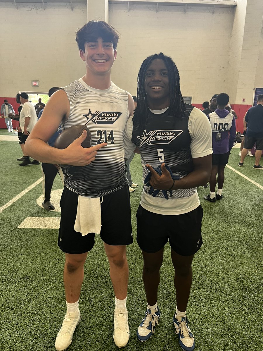 Great time competing with my @GOaksFootball teammate, @GriffinTillis, in the @rivals showcase today. 📈