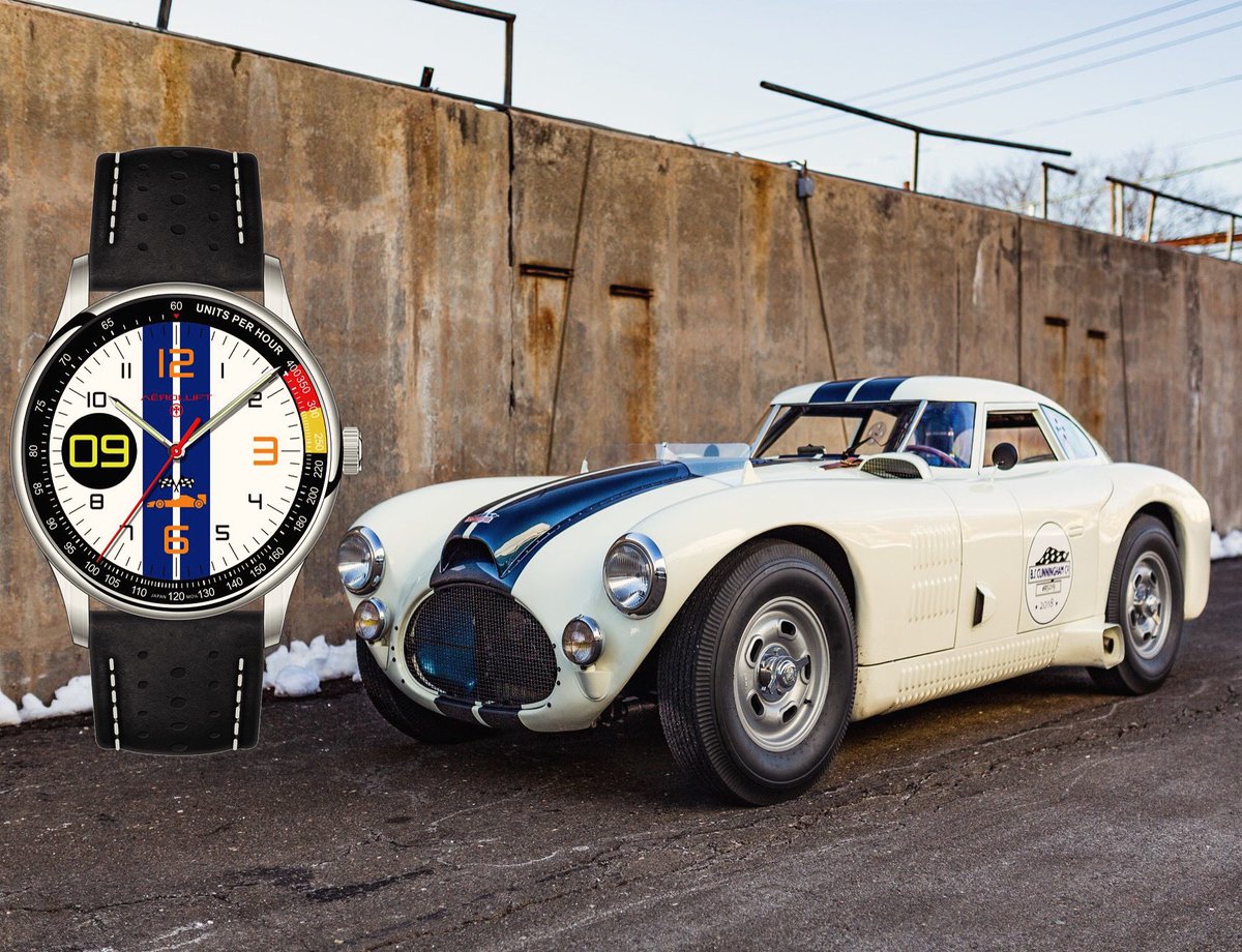 There is only one Cunningham C-4RK in the World, made for the 24hr of Le Mans. The K stands for Dr Kamm, an engineer known for his truncated rear-end design that help to improve the aerodynamics
#AEROLUFT #relojes #montres #uhren #orologi #watches #racingcars #kamm #racingstripes