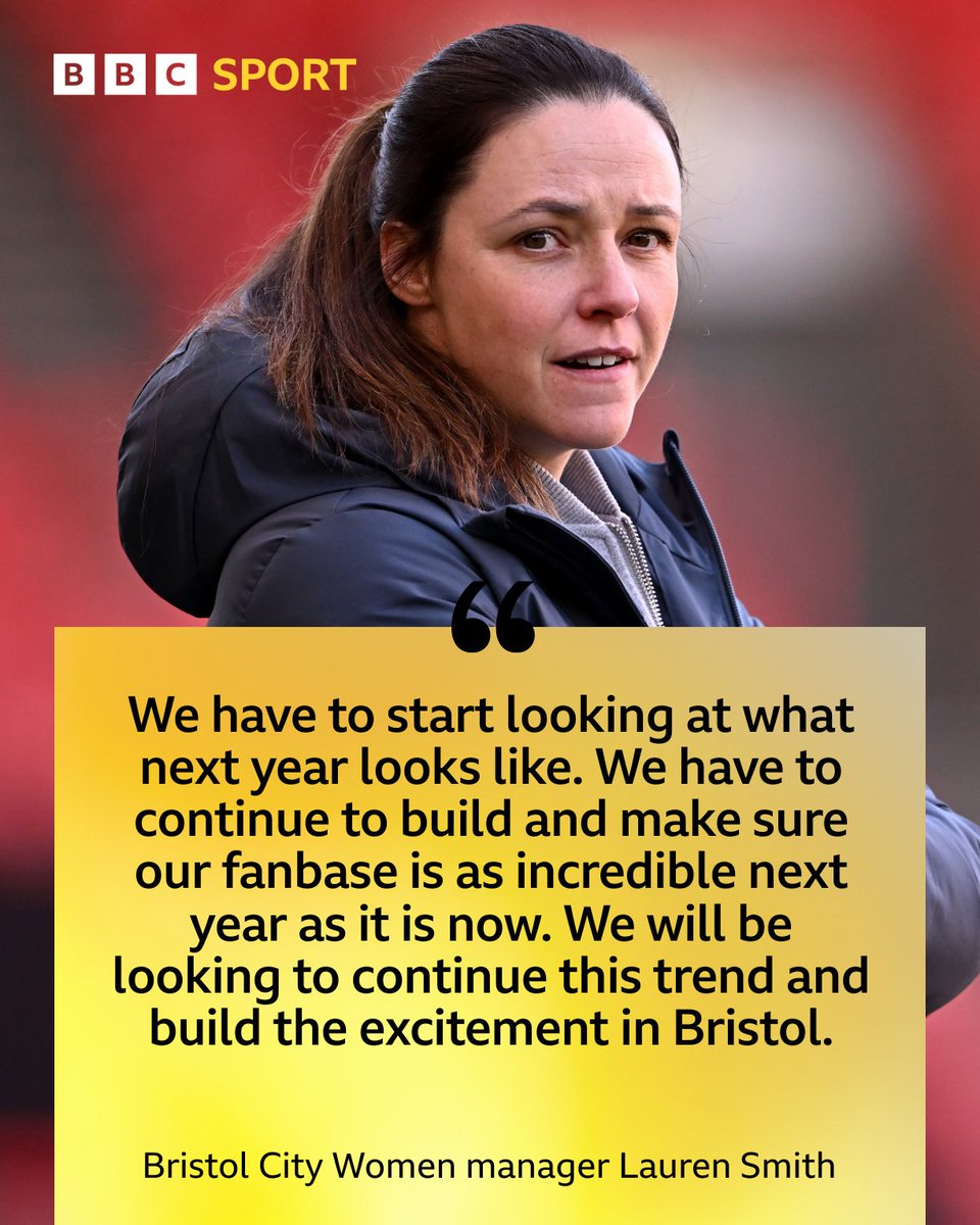 Bristol City Women manager Lauren Smith reacts to the club's relegation from the Women's Super League ⤵️ #BBCFootball