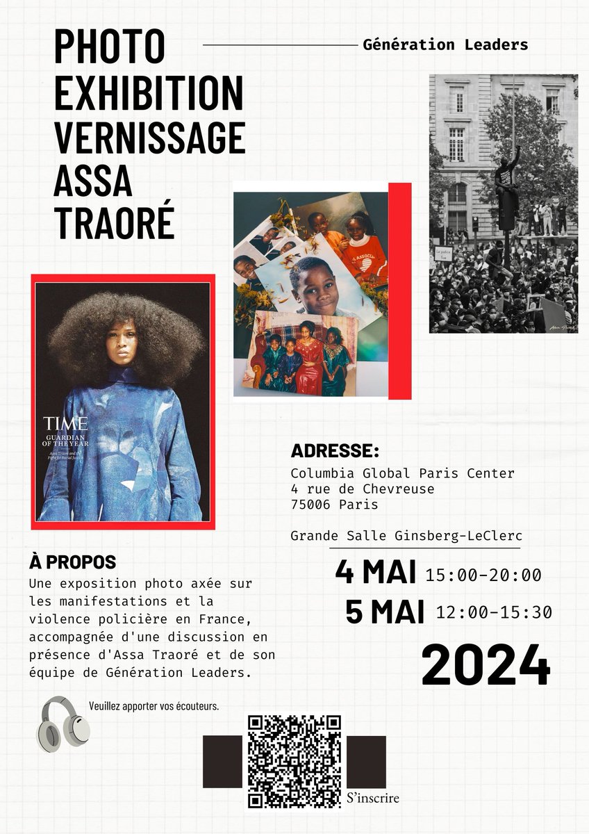 Nous vous donnons rdv le week-end du 4-5 mai pour l'exposition photo de la lutte contre les violences policières au centre Columbia de Paris.