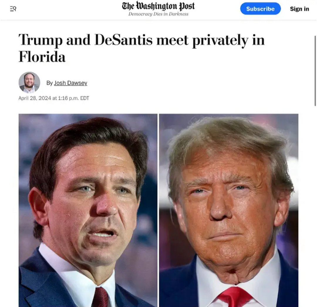 The meeting comes soon after reports emerged of DeSantis saying he'd help Trump and down-ballot Republicans fundraise