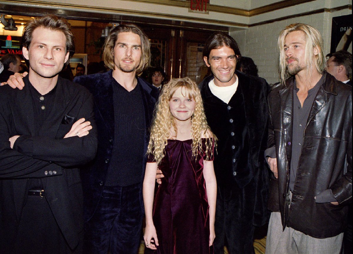 Kirsten Dunst hanging out with the boys at the premiere of INTERVIEW WITH THE VAMPIRE in 1994. Catch it on 35mm next weekend at Nitehawk Williamsburg in the first GOTH 90s midnite. 🥀GOTH 90s tickets and schedule: bit.ly/49HXXYm
