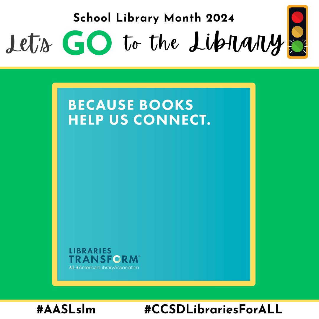 Books connect readers in powerful ways. They build empathy and help us find commonalities. And, librarians are experts at connecting kids with books!  #AASLslm #CCSDLibrariesForALL @ccsdconnects @scaslnet @aasl