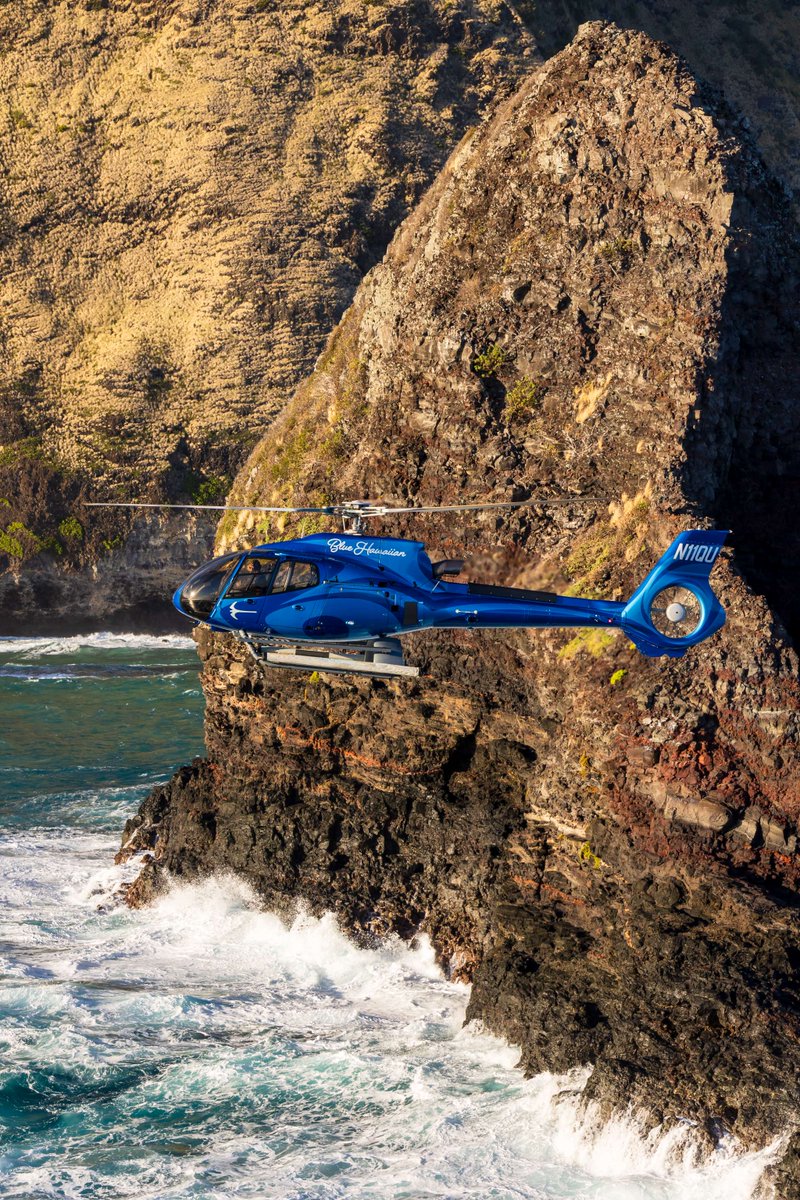 Experience the thrill of seeing Hawaii's breathtaking landscapes from above. . . . #BlueHawaiianHelicopters #SkyHighAdventures #Hawaii #ExploreHawaii #Travel #Adventure #HelicopterTours