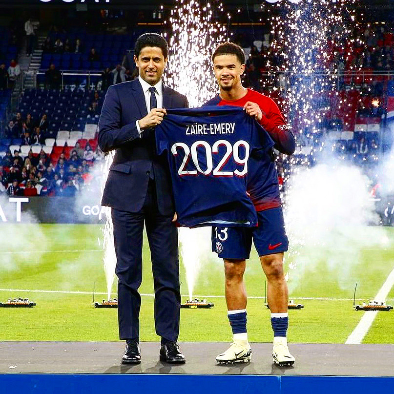 𝟮𝟬𝟮𝟵 : L'année de fin du nouveau contrat de Warren Zaïre-Emery. Le Titi parisien n'aura alors que 23 ans. L'avenir s'annonce radieux pour lui. 🤩