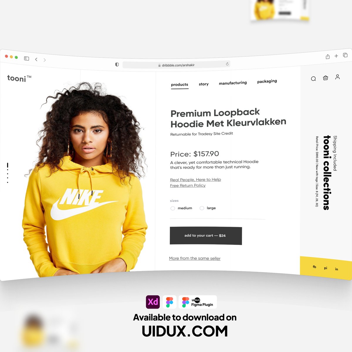 uiduxweb's tweet image. Product page design concept for clothing and apparels website. Grab this design from UIDux and kickstart your creativity.
hashtag#website hashtag#ecommerce hashtag#webdesign hashtag#figma hashtag#adobexd
