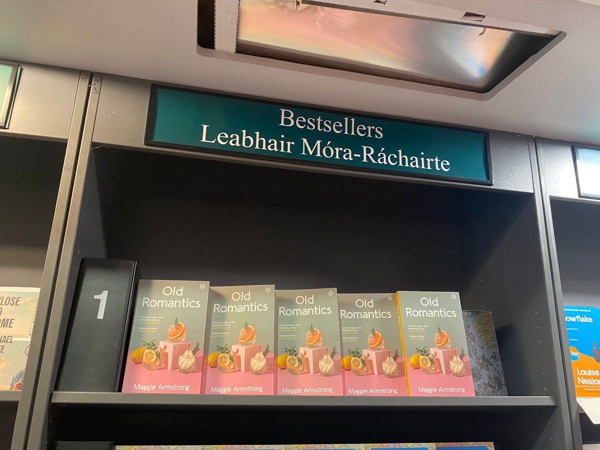 Delighted my sister Maggie's book Old Romantics is top of the bestsellers list in Hodges Figgis. It's pure fiction of course. That the main character's name is Margaret and has a brother called Fran is pure coincidence.. #OldRomantics @TrampPress @MaggieStrongarm @HodgesFiggis