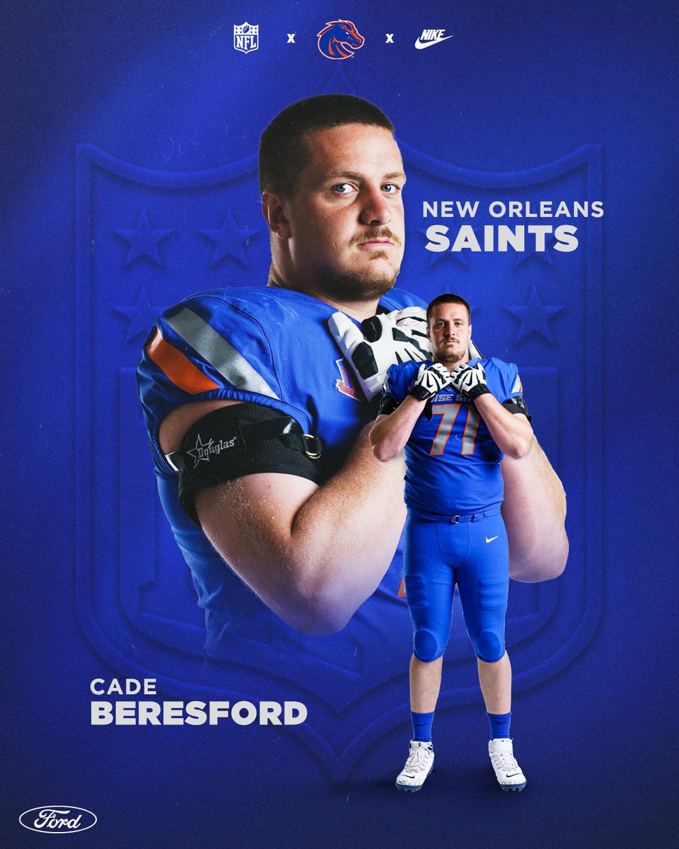 UPDATE 🔵🟠 @CadeBeresford has earned a minicamp invite from the @Saints 🏈 #BleedBlue | #BuiltDifferent