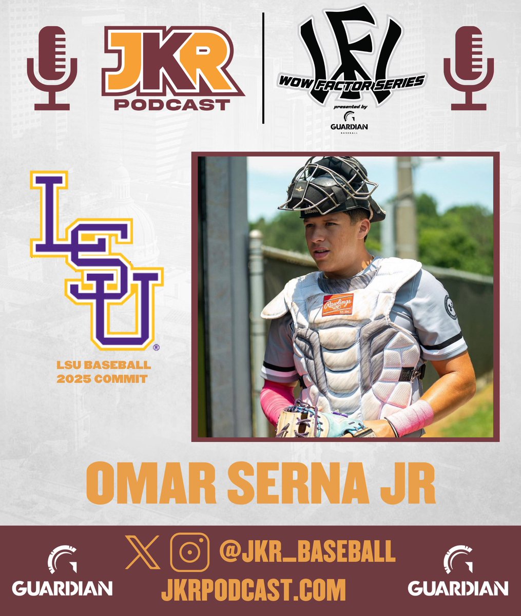 JKR_Baseball's tweet image. ‼️ AVAILABLE NOW ‼️
⚾️Episode #463⚾️
🔴 Omar Serna Jr @_omarserna26
🟠 2025 LSU Commit
🔴 Discuss potentially facing current teammates in the SEC, Advisor selection process, calling pitches, playing for @WowFactorNation and much more!
🎧 podcasts.apple.com/us/podcast/jkr…