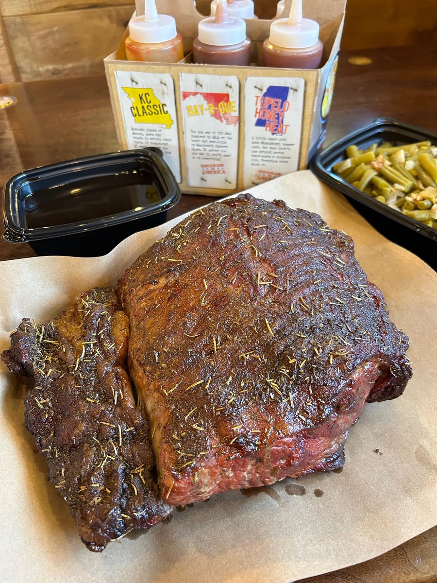 BBQ brings family and friends together. Gather around the table to celebrate Mom on her special day with an Herb Crusted Prime Rib. Thick and Juicy. Slow-smoked and served with homemade Au Jus and Garlic Herb Butter. Order yours by May 8th. mission-bbq.com/herb-crusted-p…