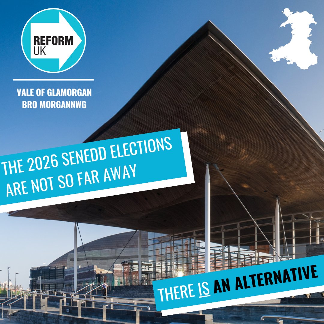 The 2026 Senedd Elections are not so far away, as well as the much anticipated #GeneralElectionNOW the country needs !

25 years of @WelshLabour running Wales into the ground - There will be an alternative @ReformParty_UK

#ReformUK | #ValeOfGlamorgan ➡️🗳️