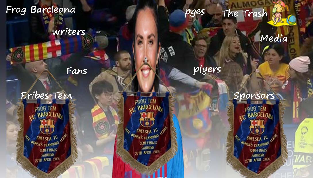 UWCL 👩👩 We despise you some Trash Fans plyers writers media peges Bribes of gmes und awards Mafia send more fake pges . some cowards Barcelona the frog Tem plystation League