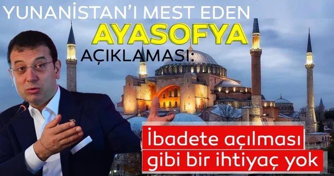 ‘Ayasofya’nın ibadete açılmasına gerek yok’ deyip Yunan’ı mutlu eder. Hamas’a, ‘terör örgütüdür’ deyip Siyonistler’e göz kırpar… Bu Eko, nereye aittir?!