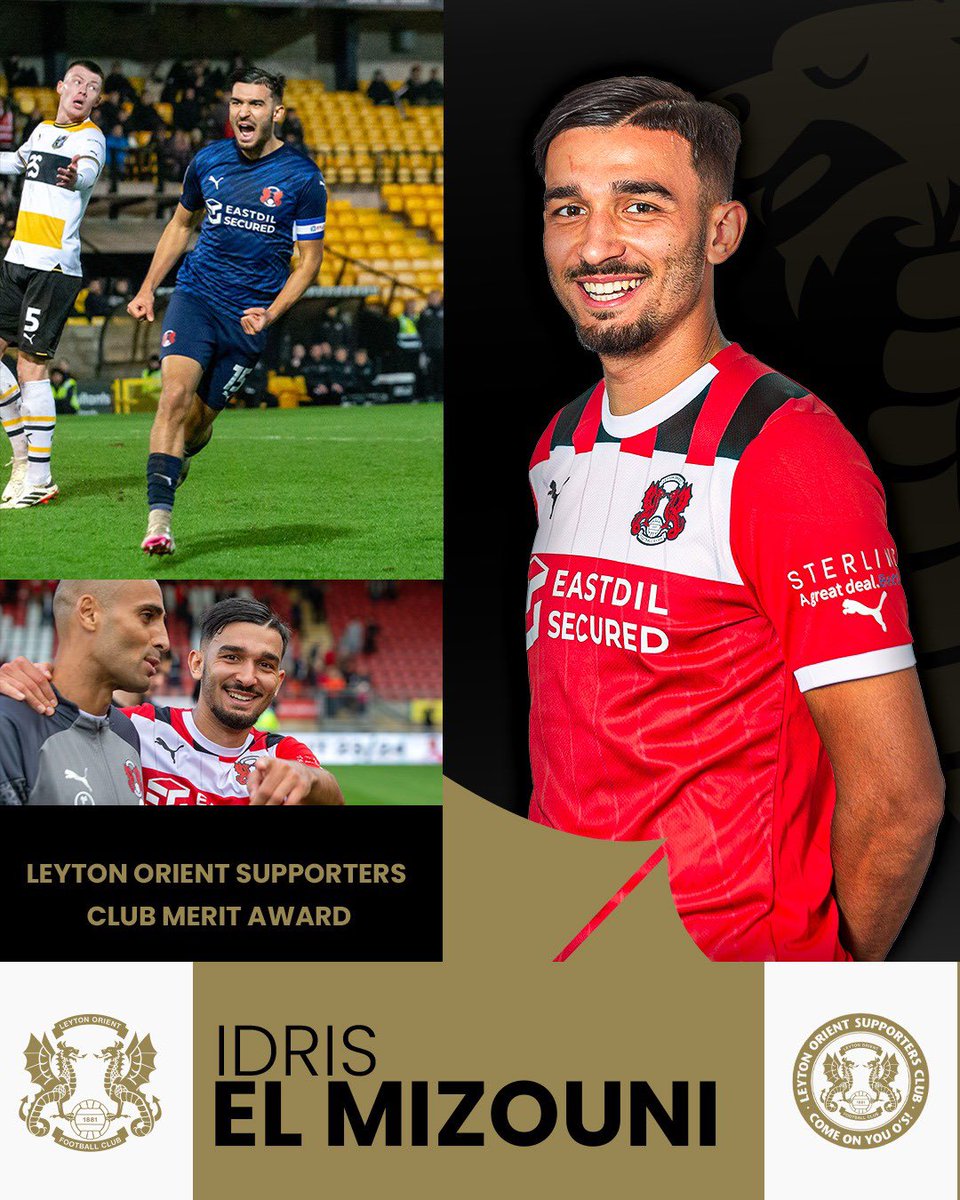 The Supporters Club Merit Award winner for 2023/24 is Idris El Mizouni! 🏆 

#LOFC #OneOrient