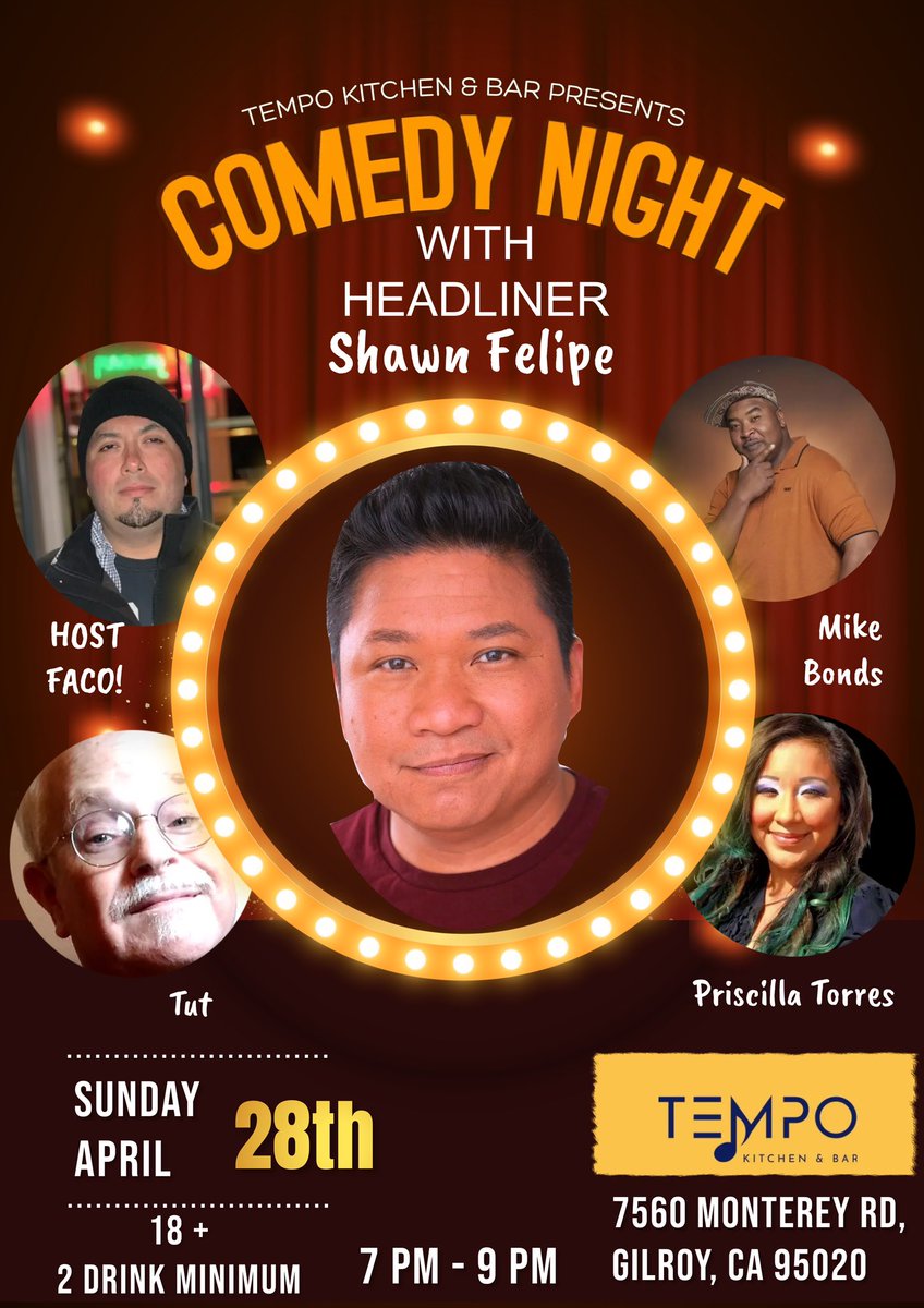 Itsfaco's tweet photo. Tonight #Conedy in #Gilroy https://t.co/SnGaP0yiDQ