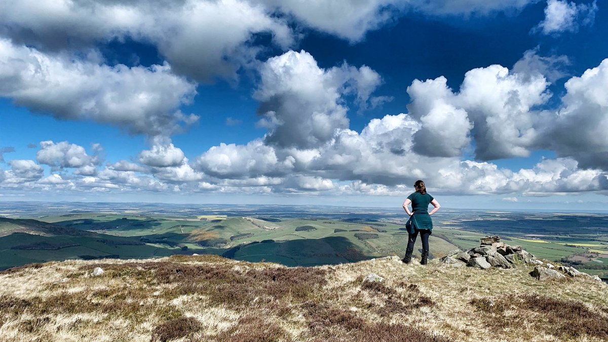 So nice to have sunshine. Cold & frosty start. Such a fab day hill walking.  Looking N from #EasterTor in the #Cheviots towards #Scotland

@2northumberland #hillwalking