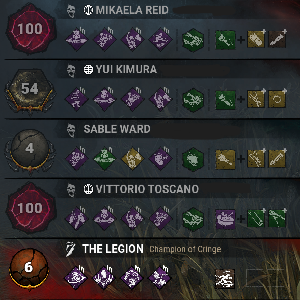 Almost regret using Legion in this match cause this could've so easily made me quit the game for a few months.
What the actual fuck #DeadbyDaylight